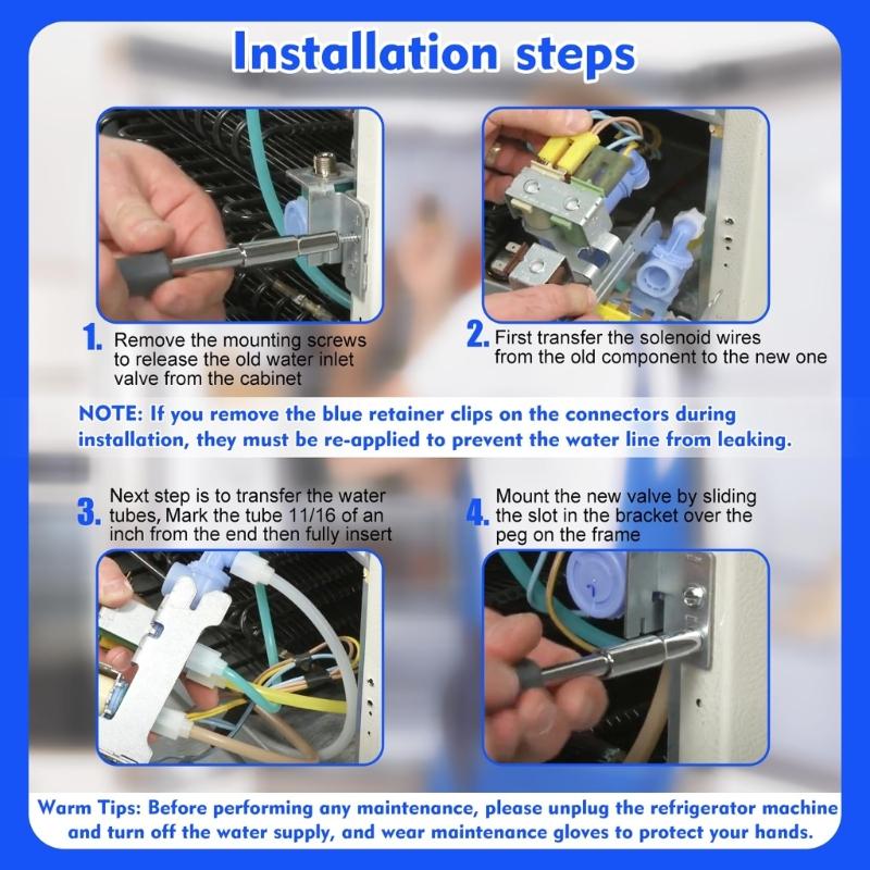 Uniwersalne Długotrwałe Potrójne Elektrozawory Wody dla Wydajnego Przepływu Wody Zwiększona Wydajność Lodówki Długowieczność