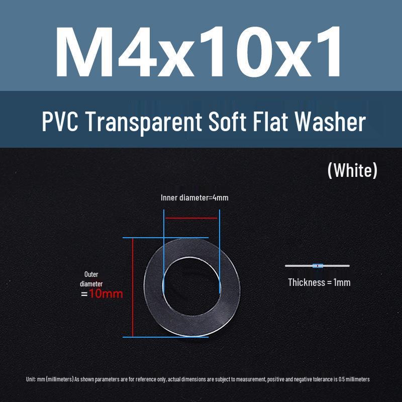 Yigu Transparent PVC Washer: Insulating Soft Rubber Gasket for Screws