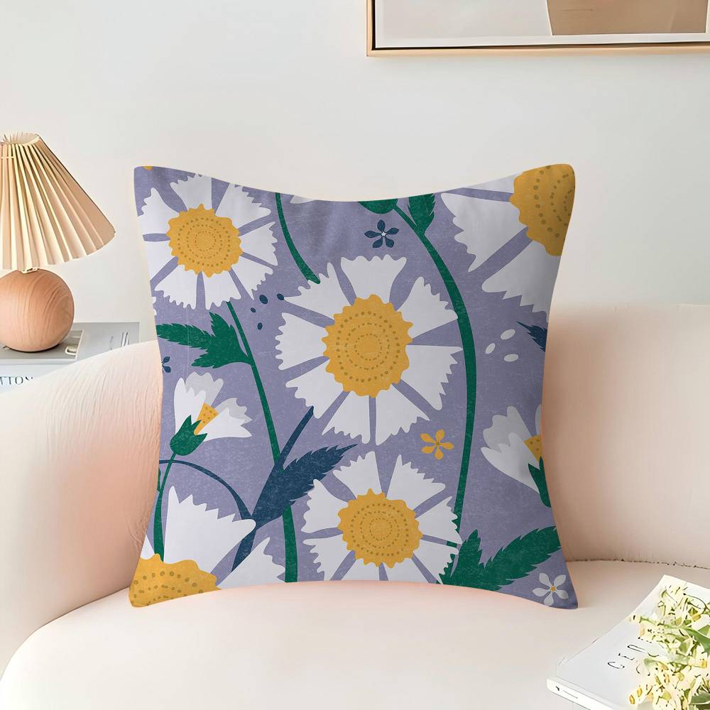 FLOWER MARKET Flower Art Maple Design Cushion Cover Happy Autumn Harvest Decor Holiday Decorati Pillow Cover