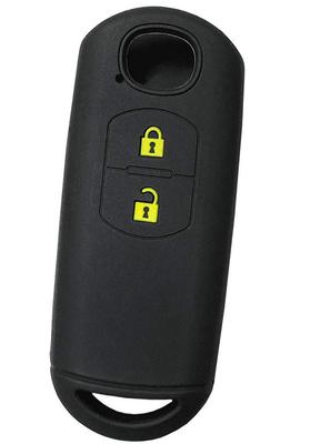 IKT Smart Key Silicone Cover for Mazda Cars, 2 Buttons, Black Yellow, CX5, CX3,