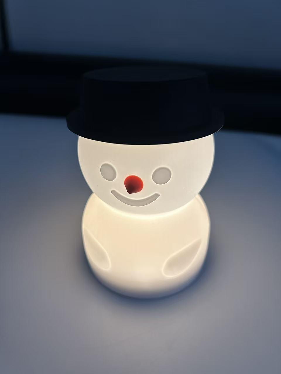 

Silicone Snowman Touch Lamp: Creative Night Light with 3 Brightness Levels 1W теплим білим кольором