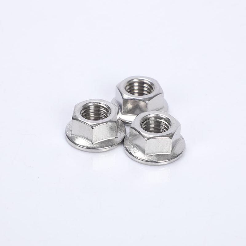 304 Stainless Steel Anti-Slip Hex Flange Lock Nut (DIN6923)