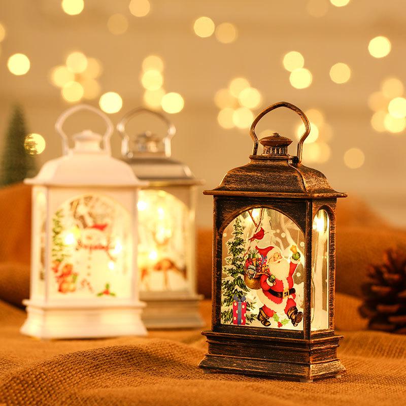 Christmas Decorations Luminous Hand Oil Lights LED Window Decoration Party Children's Small Gifts