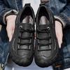 Men Genuine Leather Shoes New Trend Male Hiking Shoes Comfortable Men Treking Footwear Outdoor Versatile Sneakers Antiskid Flats