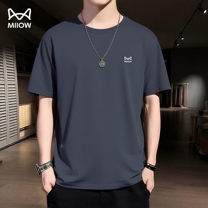 MiiOW Men s Ice Silk Quick-Dry Short Sleeve Sports T-Shirt S
