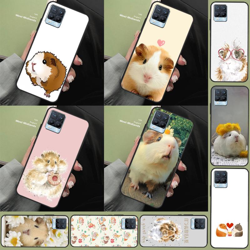 Animal Guinea Pig For Realme C67 C61 C75 C55 C53 C51 C21Y C25S GT 6 6T 5 GT7 Pro 10 11 12 13 14 Pro Plus Case