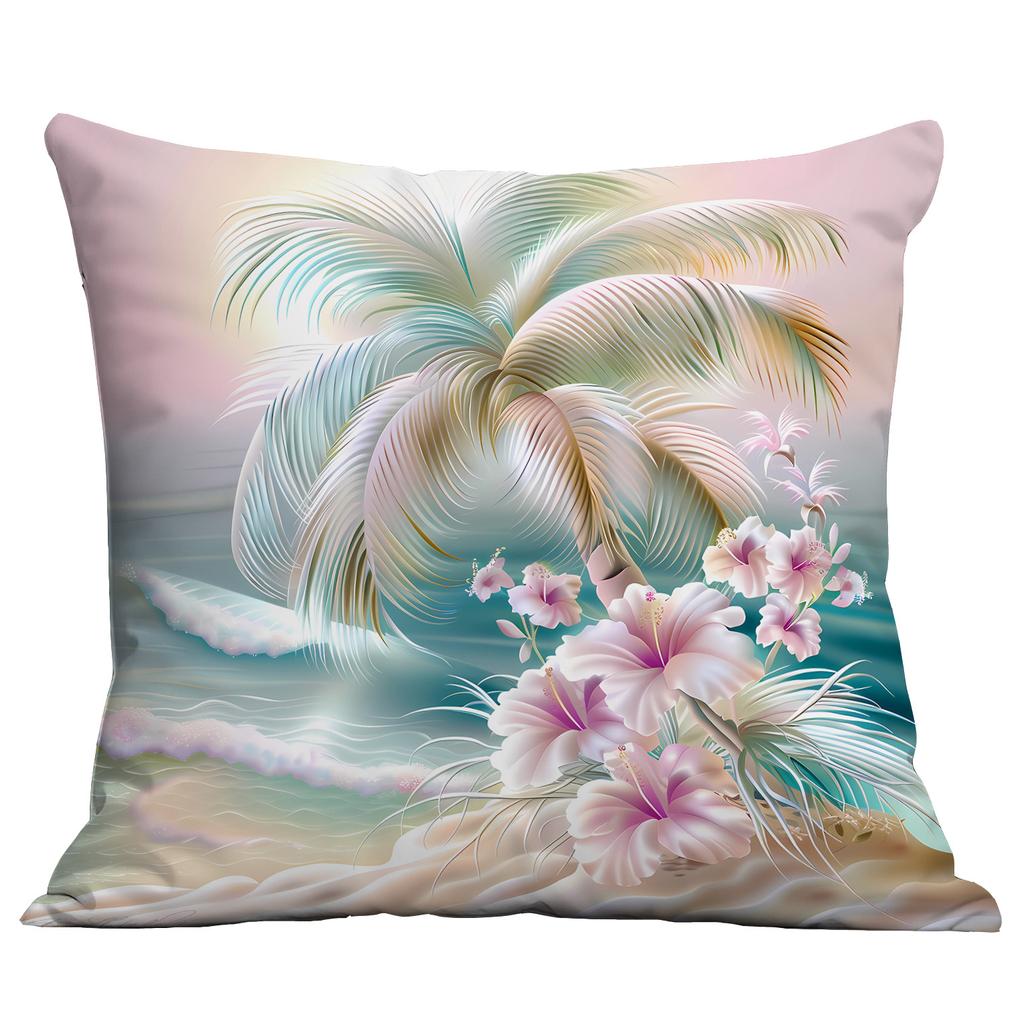 New Beautiful, Romantic and Colorful Beach Pillowcase Marine Life Peripheral Cushion Pillowcase