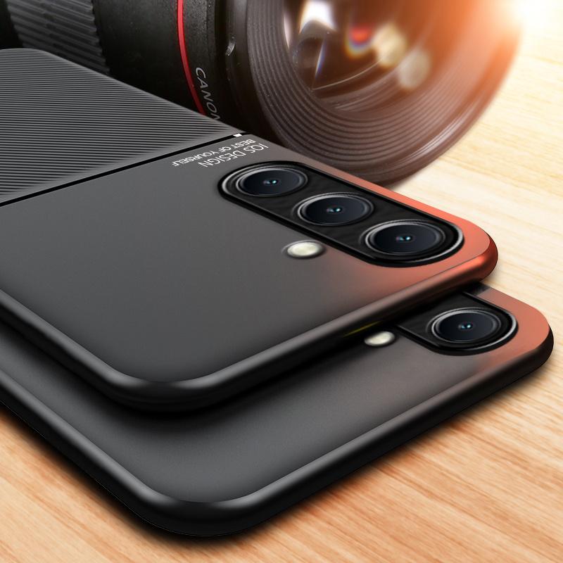 Luxury Shockproof TPU Silicone Funda For Samsung Galaxy A16 A26 A36 A56 5G Case Leather Protector Car Magnetic Holder Back Cover