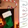 Christmas Stocking Holder Non-Slip Silicone Pads Rust-Proof Metal Hanger Garlands Ornament Fireplace Staircase Decor
