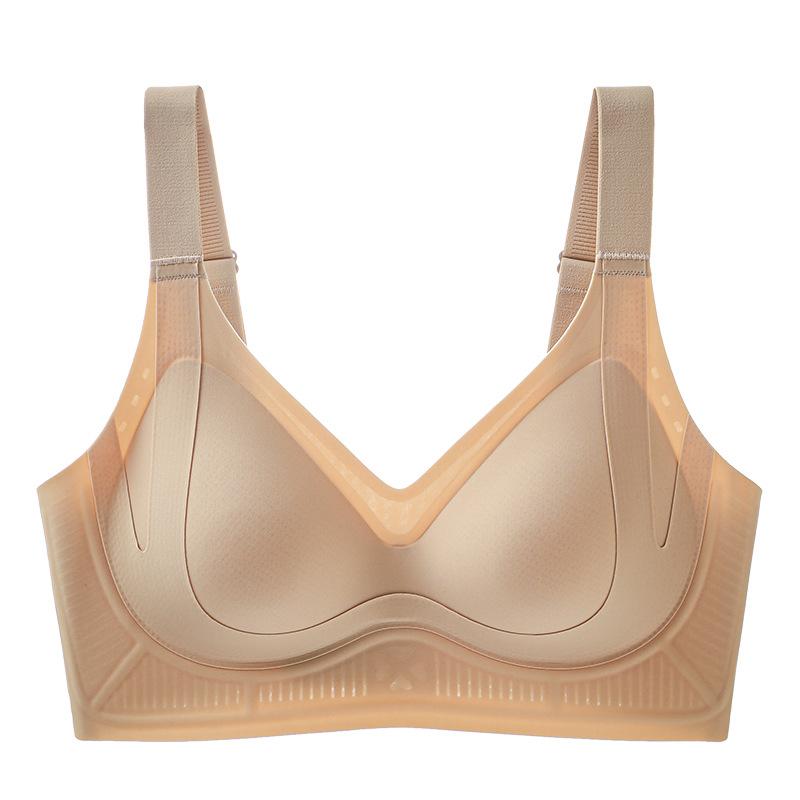 Summer cold muscle cool feeling seamless underwear women gather and close sub-breasts anti-sagging ultra-thin fixed cup comfortable back bra