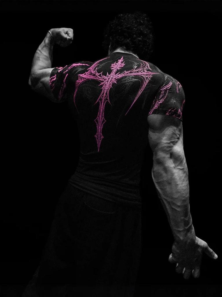 BreatheDivinity Men's Quick-Dry Dark Style Sports T-Shirt