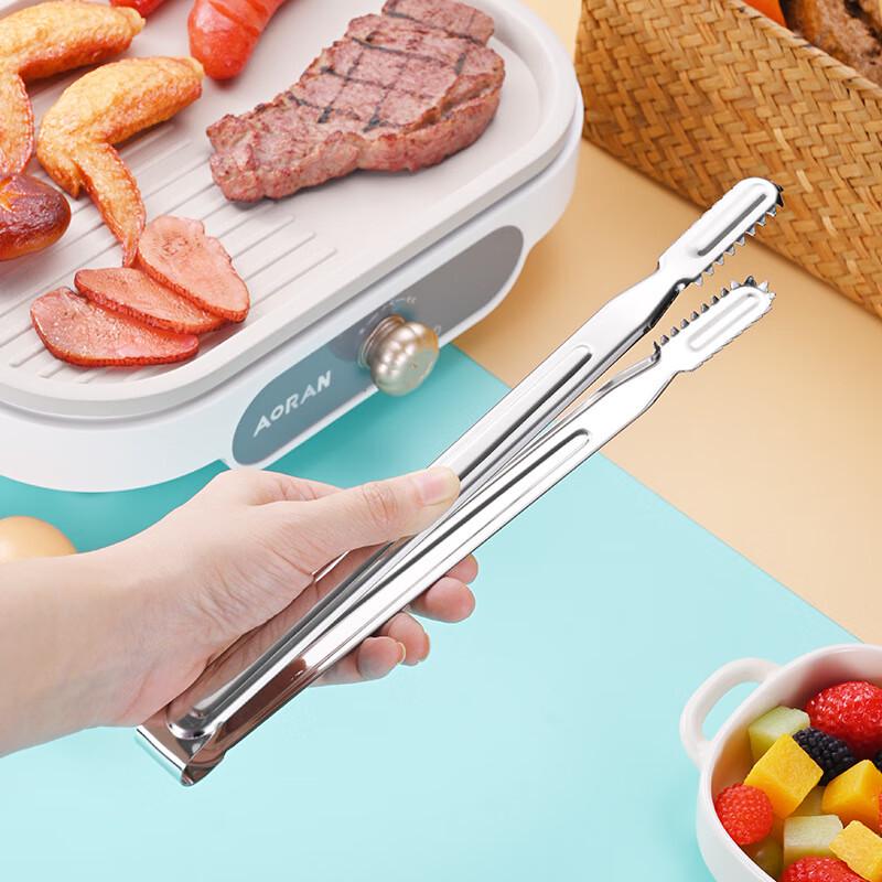 Zhi Shi Stainless Steel Korean BBQ and Food Tongs
