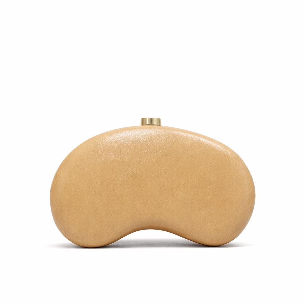 Pochette a Forma di Conchiglia di Design con Chiusura Metallica e Catena Borsa da Sera per Donna Borsa a Spalla/Crossbody in Pelle per Feste Serale