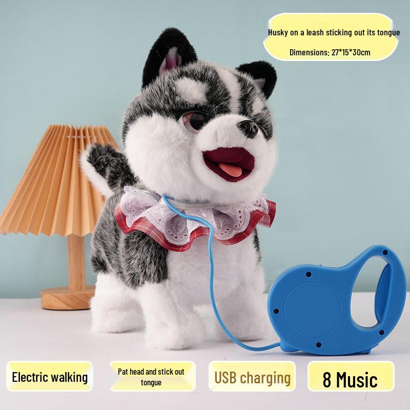 Electronic Puppy Toy: Interactive Walking, Barking, and Singing Pet with Leash