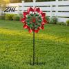 Colorful Windmills for Windowsill Flower Wind Spinner, 29.5" Metal Spinner with Stake, Outdoor Rust Creative Housewarming Gifts Friends Resistant