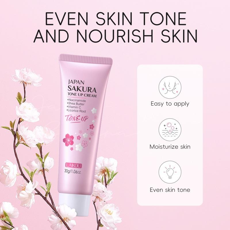 LAIKOU Japan Sakura Tone Up Cream Conceal Blemishes Brightening 30g