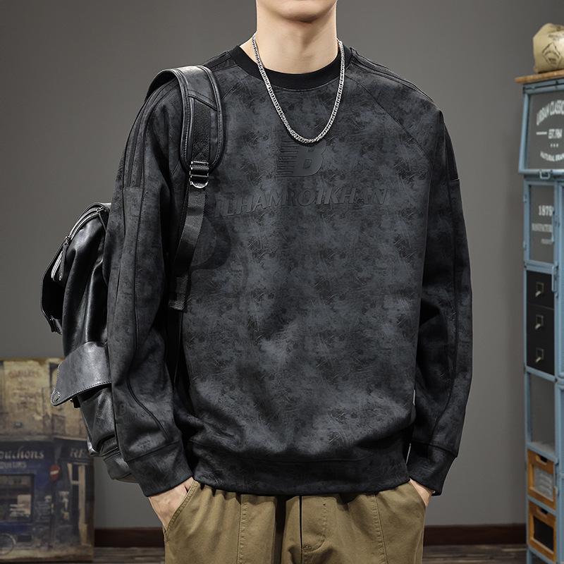 2025 Cool Guy Men's Trendy Autumn Long Sleeve Sweatshirt - Round Neck Base Layer