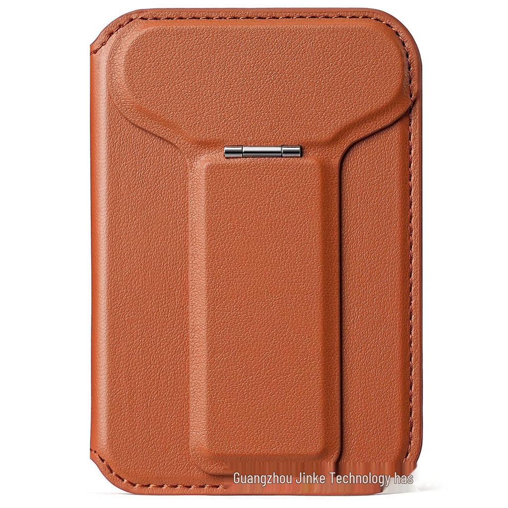 Magnetic Leather Flip Card Holder with MagSafe-Compatible Slot