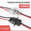 Oplaadinterface elektrische step, mannelijke-vrouwelijke stekkers, tweegats stopcontactstekker accessoire voor acculader driewieler