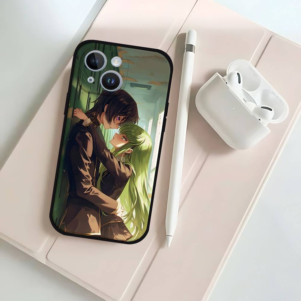 Amine C-Codes G-Geass Black Phone Case That Fits For IPhone 17,16,15,11,13,14 Pro Max,Plus,X,Xr,Xs Max,13Mini