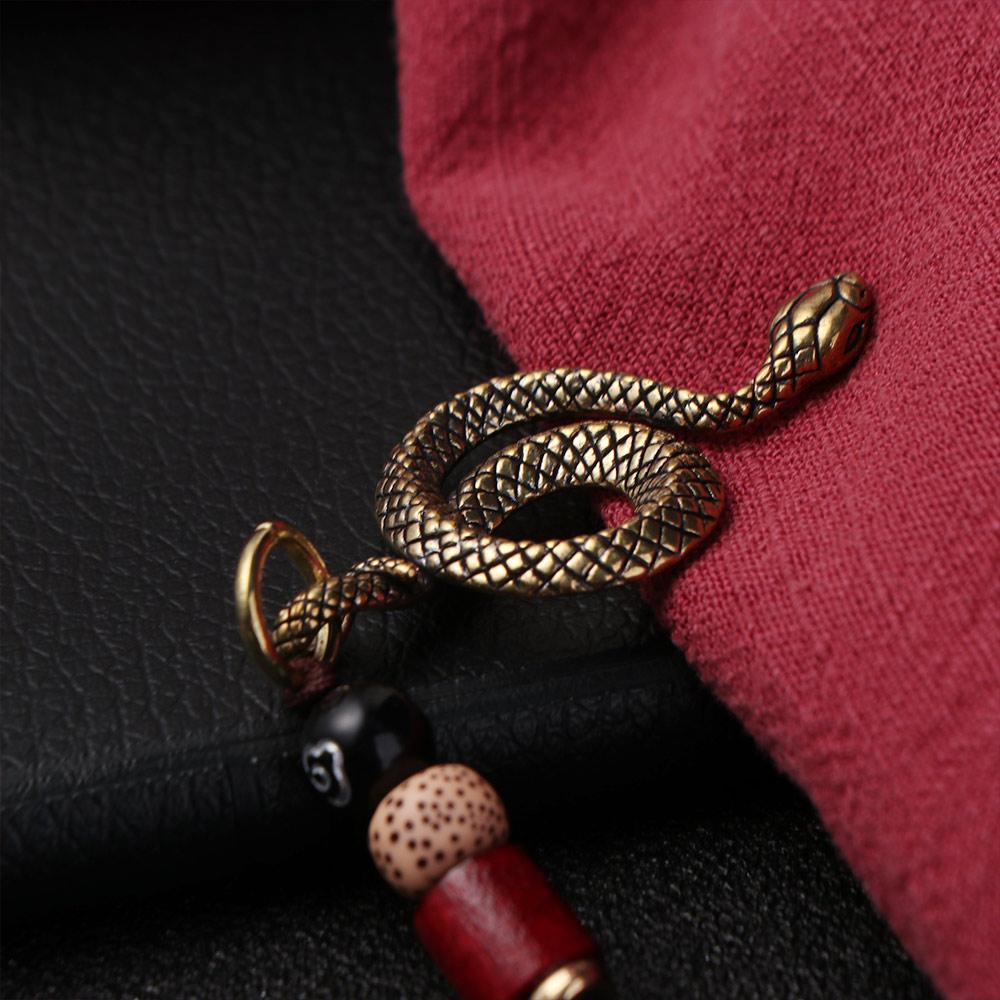 Wealth Snake Key Ring Brass Car Key Chain Charm Zodiac Keychain  Women