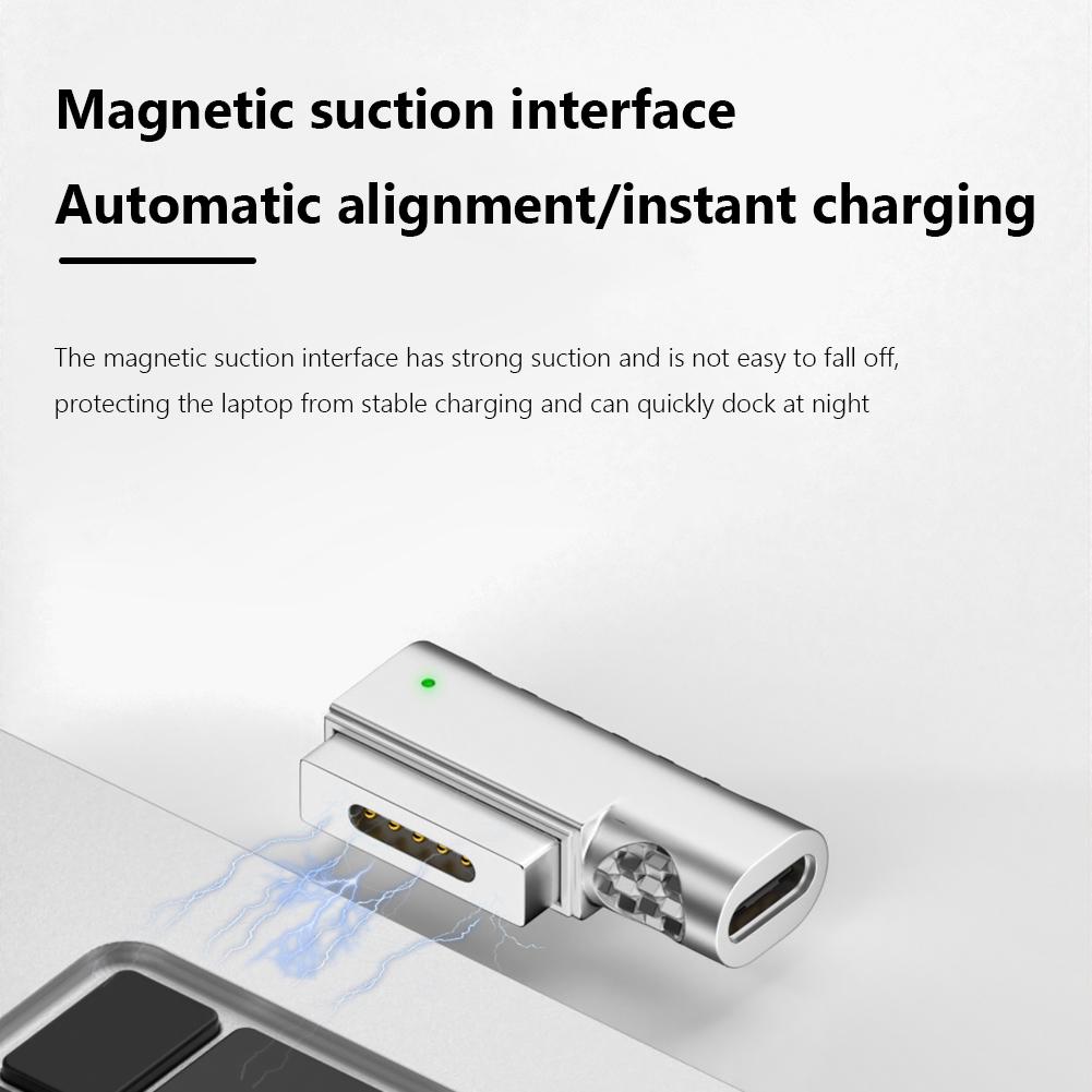 Type C Magnetic USB PD Adapter For Type-C Female to Magsafe 2 USB C Female Fast Charging Magnet Plug Converter for MacBook Pro