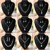 Dazzling Rhinestone & Zircon Bridal Necklace and Earrings Set - Elegant Wedding Accessories