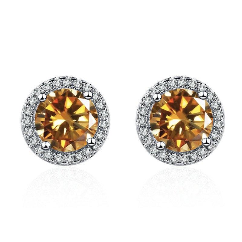 Colorful Zircon Crystal Earrings for Women - Trendy European & American 'Goddess' Jewelry