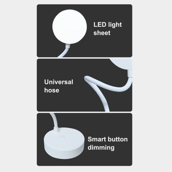LED Night Light 3 Levels Dimmable Flicker Free Eye Protection USB Rechargeable Battery Powered Portable Touch Table Light