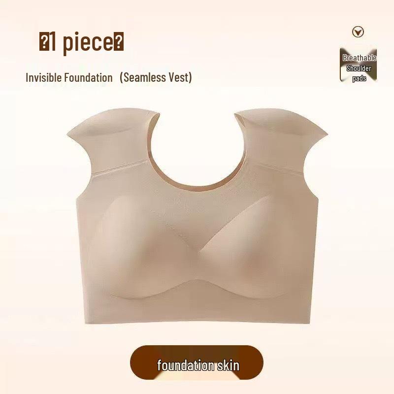 

Бесшовный женский бюстгальтер-биндер с подплечниками: Невидимая поддержка для более стройной груди XL (60-70 kg)