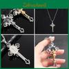 Vintage Stainless Steel Cross Necklace Pendant With Chain