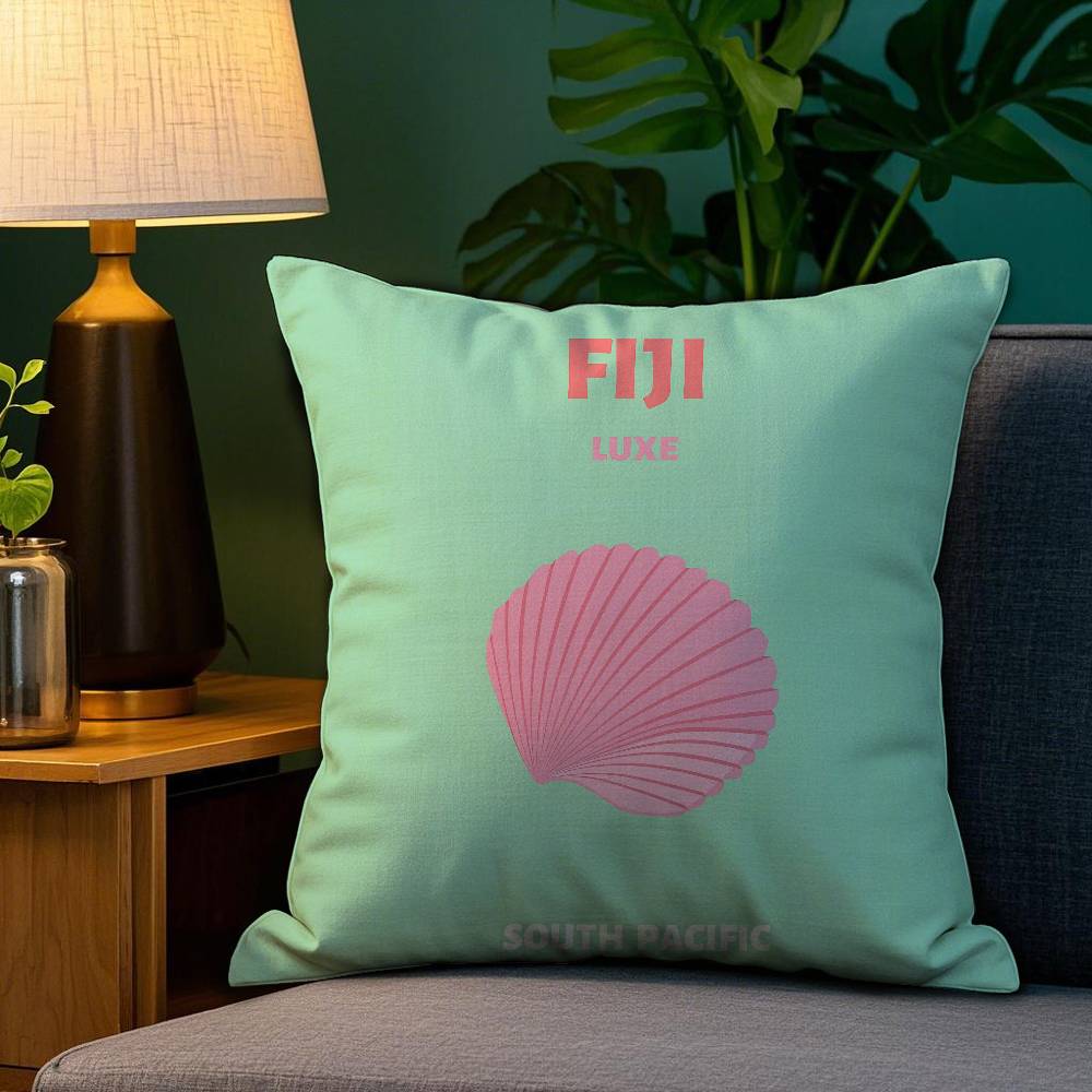 Anime Summer Travel Series Pillow Case Plush Fabric Soft Double Sided Print Home Sofa High Quality Cushion Cover Throw