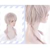 LUPU Men's Wig Lolita Anime Short Cosplay Wigs For Boy Synthetic Trailing Tail Fake False Hair Gray White Heat Resistant Fiber