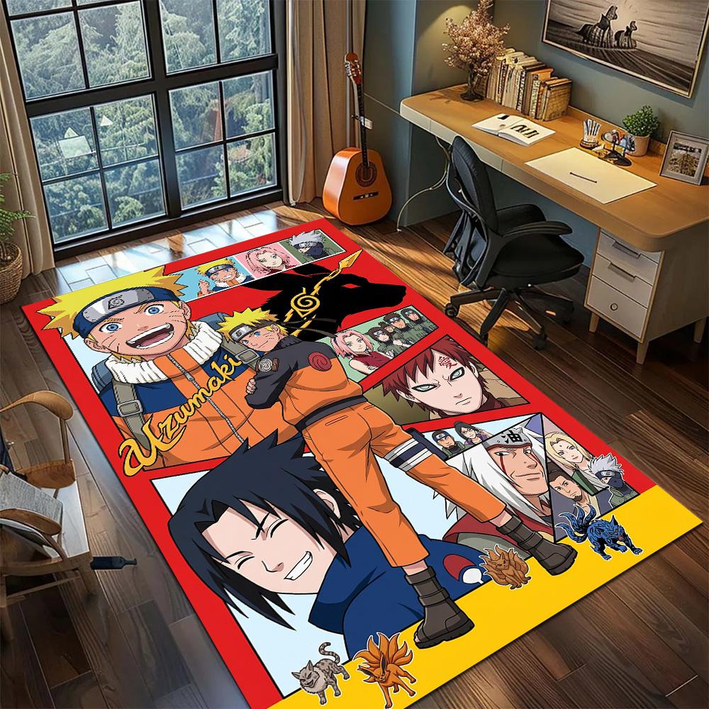 Naruto Carpet Floor Mat Washable Non Slip Gamer Bedroom Large Area Home Room Decor YUN6512