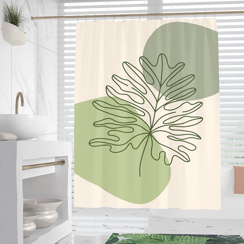LISM Botanical Polyester Shower Curtain