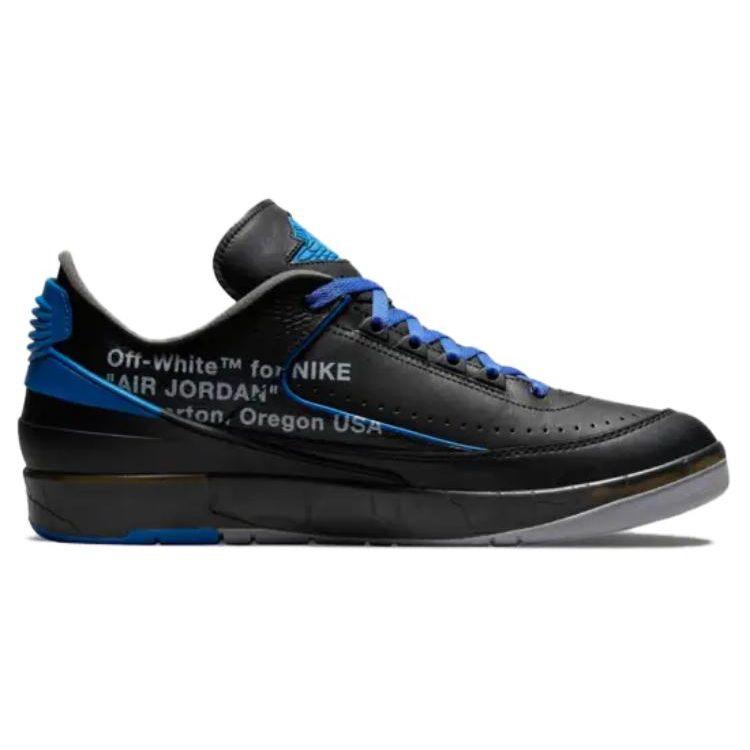 Off-White x Air Jordan 2 Retro Low SP Nero Varsity Royal Sneakers Unisex DJ4375-004