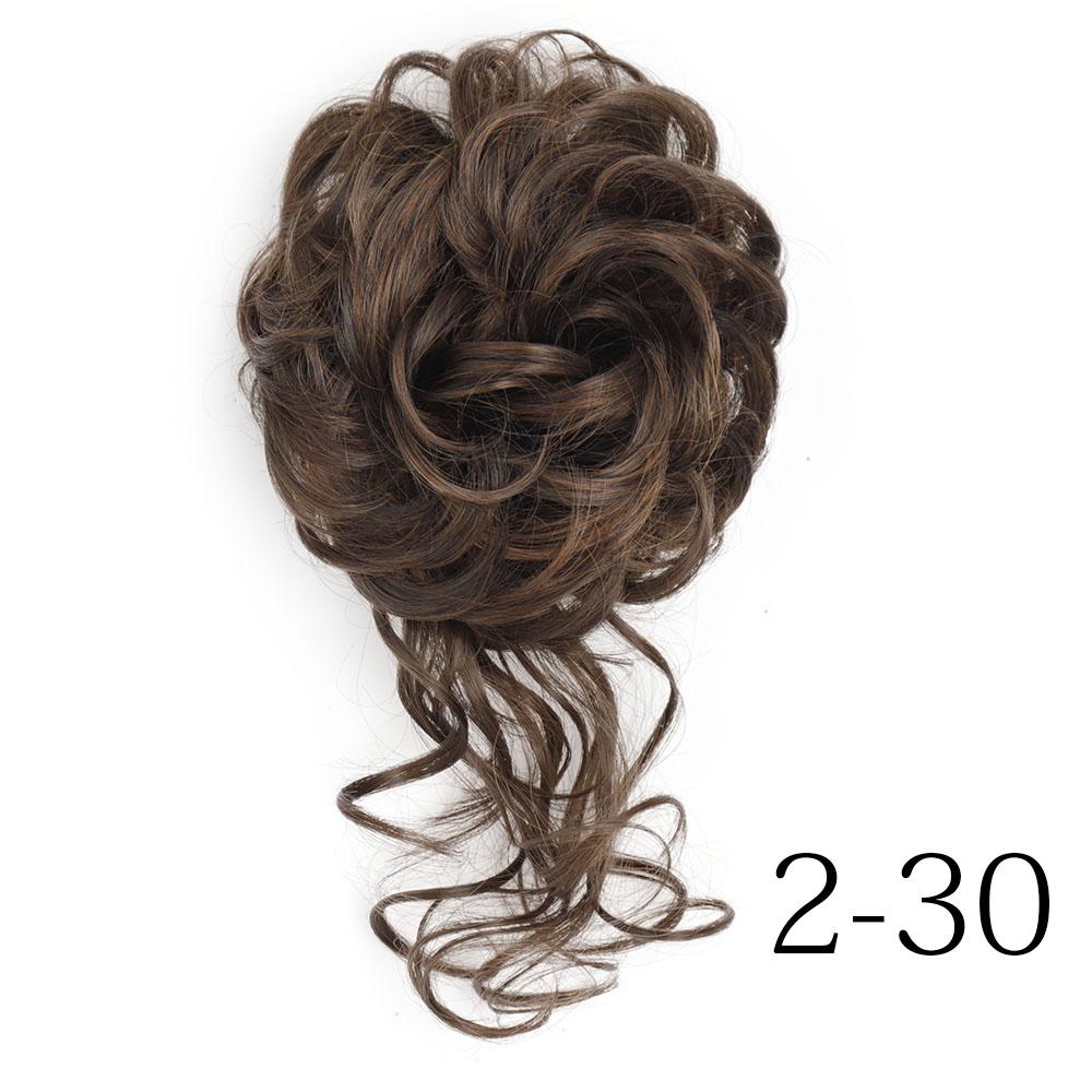 LISI HAIR Synthetic Curly Scrunchie Chignon with Elastic Rubber Band Messy Bun Ponytails Extension for Women