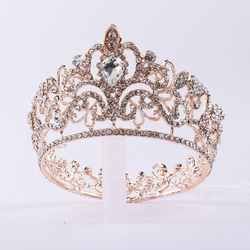 Shiny Queen Tiara Crown Vintage Ancient Greece Tiara Baroque Crown  Hair Jewelry Accessories