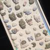 Kawaii 3D Relief Fluffy Animal Flocked Stickers For Scrapbooking Cute Phone Case Decoration Sticker School Stationery Supplies