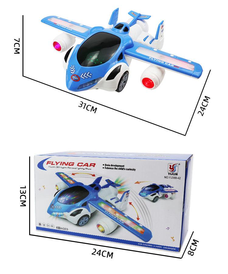 

360° Rotating Police Car Toy With Sound & Light Electric Automatic Fighter Aircraft Educational Vehicle Toy For Kids Children