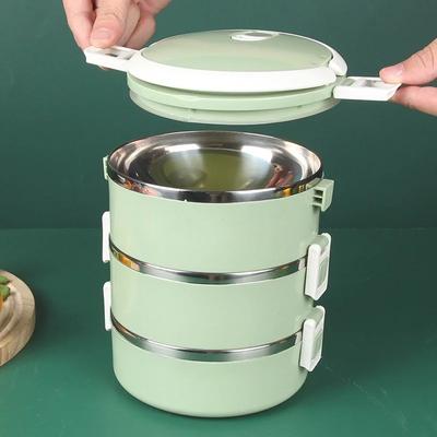 Cutie de prânz termică Bento din oțel inoxidabil cu 3 straturi, multifuncțională, etanșă, portabilă, pentru birou, școală, picnic, salată, recipient pentru alimente