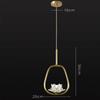 Modern Minimalist Luxurious Pendant Lamp Zen Crystal Lotus Light Creative Single Head Balcony Bedroom Bedside Led  Home Decor
