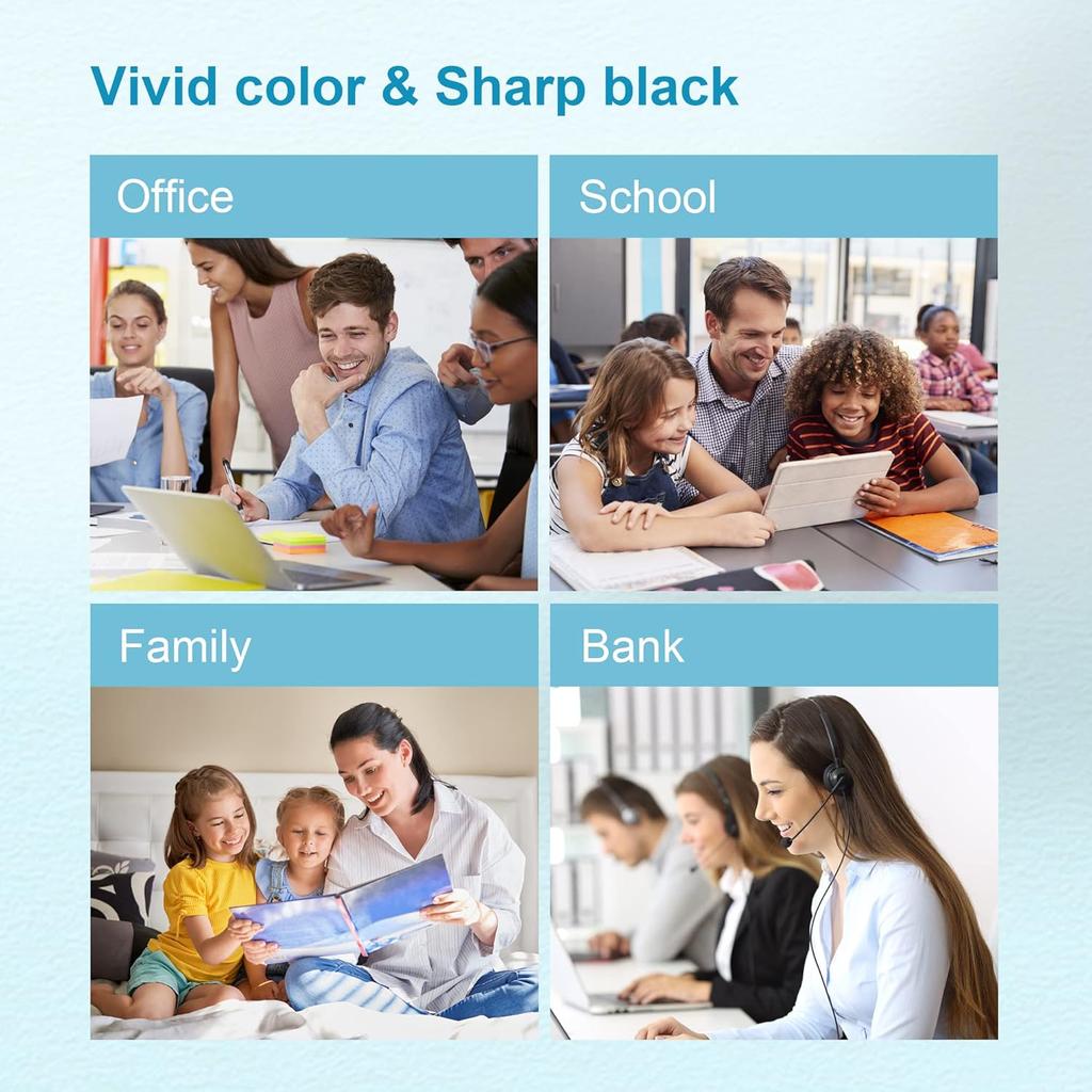 65XL Ink Cartridges Black Color Combo Pack Replacement for HP Ink 65 65XL Work for HP Deskjet 3755 3772 3700 3722 3752 2600 2622 Envy 5055 5000 5070