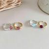 Light Luxury French Retro Resin Open Ring for Women - Elegant Index Finger Accessory with High-End Design.