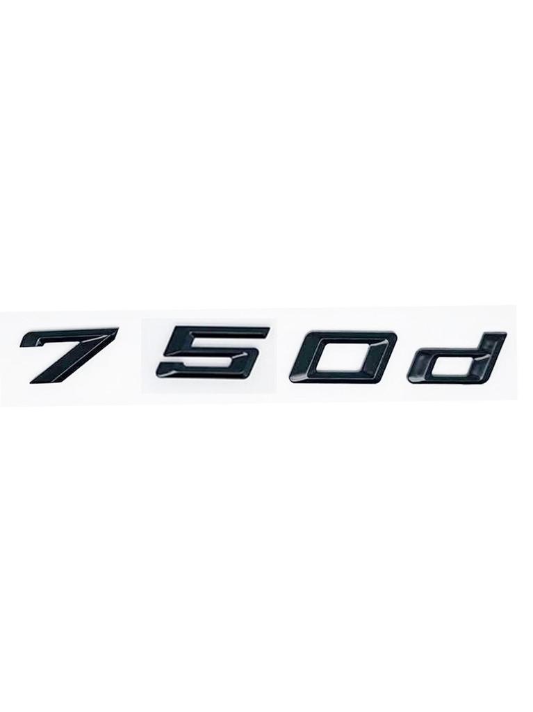 New Font Black Chrome ABS Alphanumeric Trunk Emblem for BMW 7 Series G11 G12 G70 G71 - 730d 740d 745d 750d 760d Nameplate Sticke