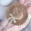 Summer new seaside photo big brim fisherman hat colorful dopamine foldable woven sunshade straw hat women