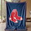 Boston Red Sox Flannel Fleece Blanket Cozy Warm Throw Blanket For Couch Bed Travel All Season Use
