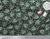 Soimoi Black Japan Crepe Satin Fabric Leaves & Rose Floral Print Sewing Fabric Metre 42 Inch