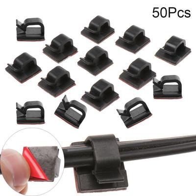 Practical Self-adhesive Organizer Fastener Fixer Holder Cable Clip Wire Management Cable Clamp