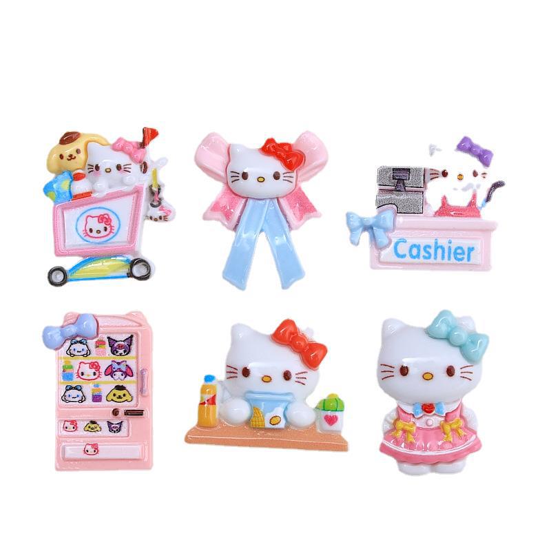Adorable Resin Cartoon Cat Shoe Buckle & Creative DIY Jewelry Hair Clip Accessories